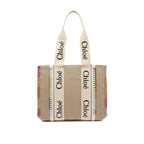 Chloe - Cabas Woody Medium - Femme - Beige