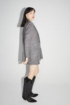 Le Blazer Jimmy Tartan Paillettes Gris