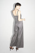 La Jumpsuit Juliette Tartan Paillettes Gris