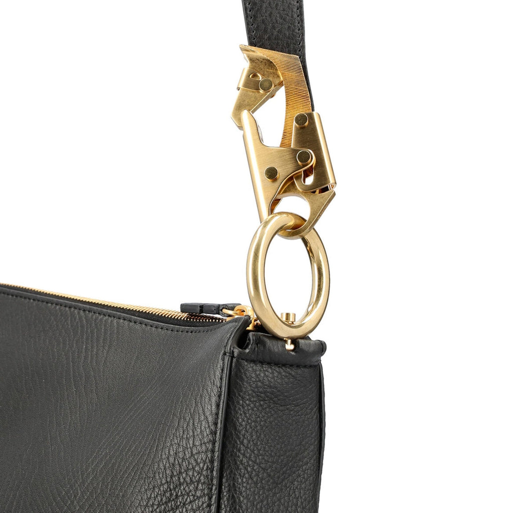 Burberry Knight Leather Shoulder Bag - Black - Femme