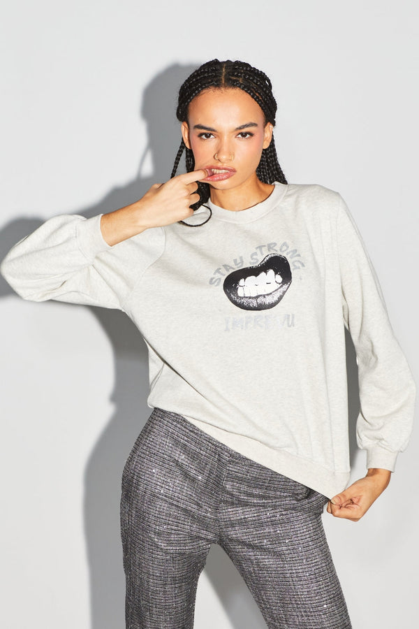 Le Sweatshirt Eddie "Stay Strong" Grey