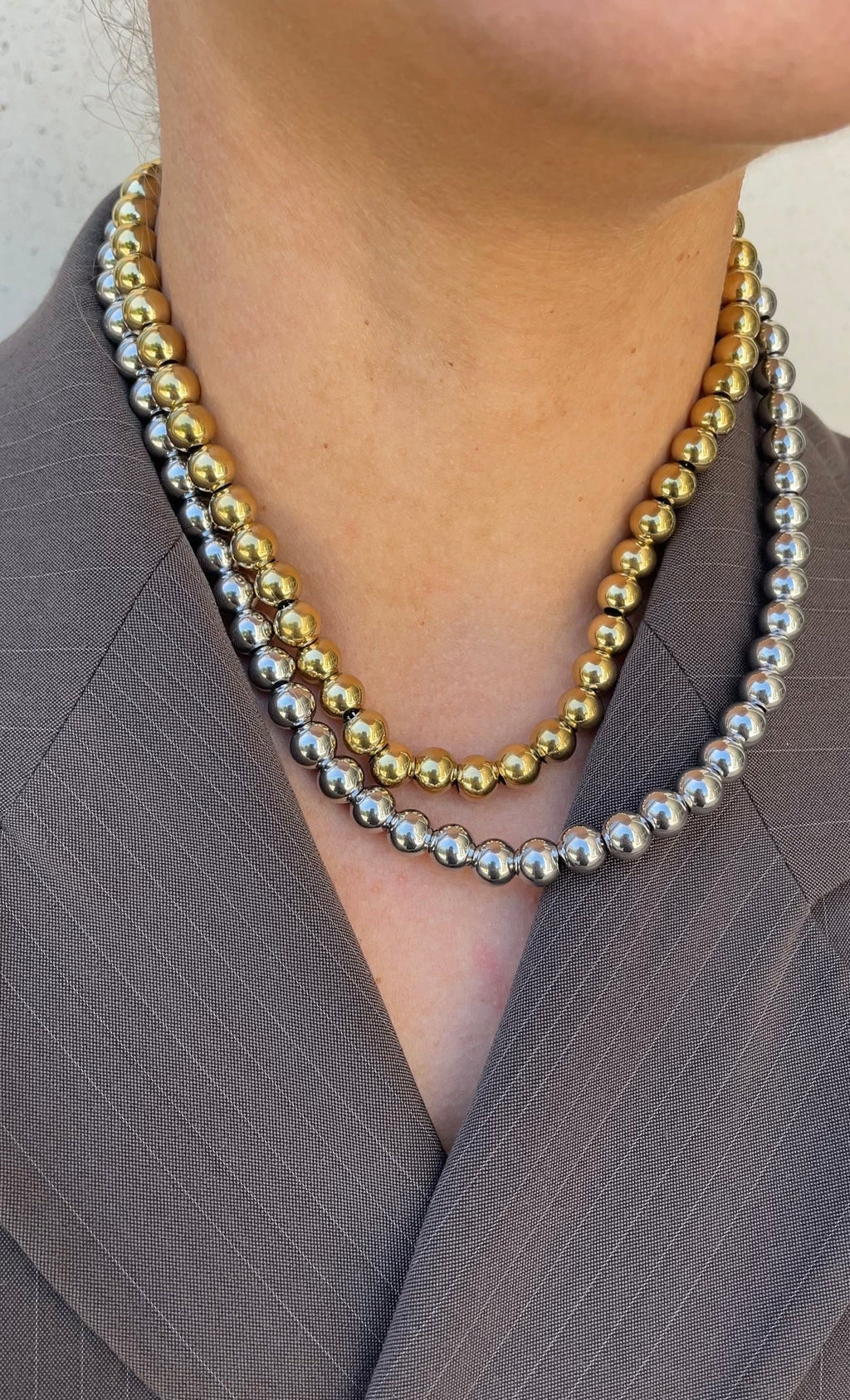 Collier Metal Pearl
