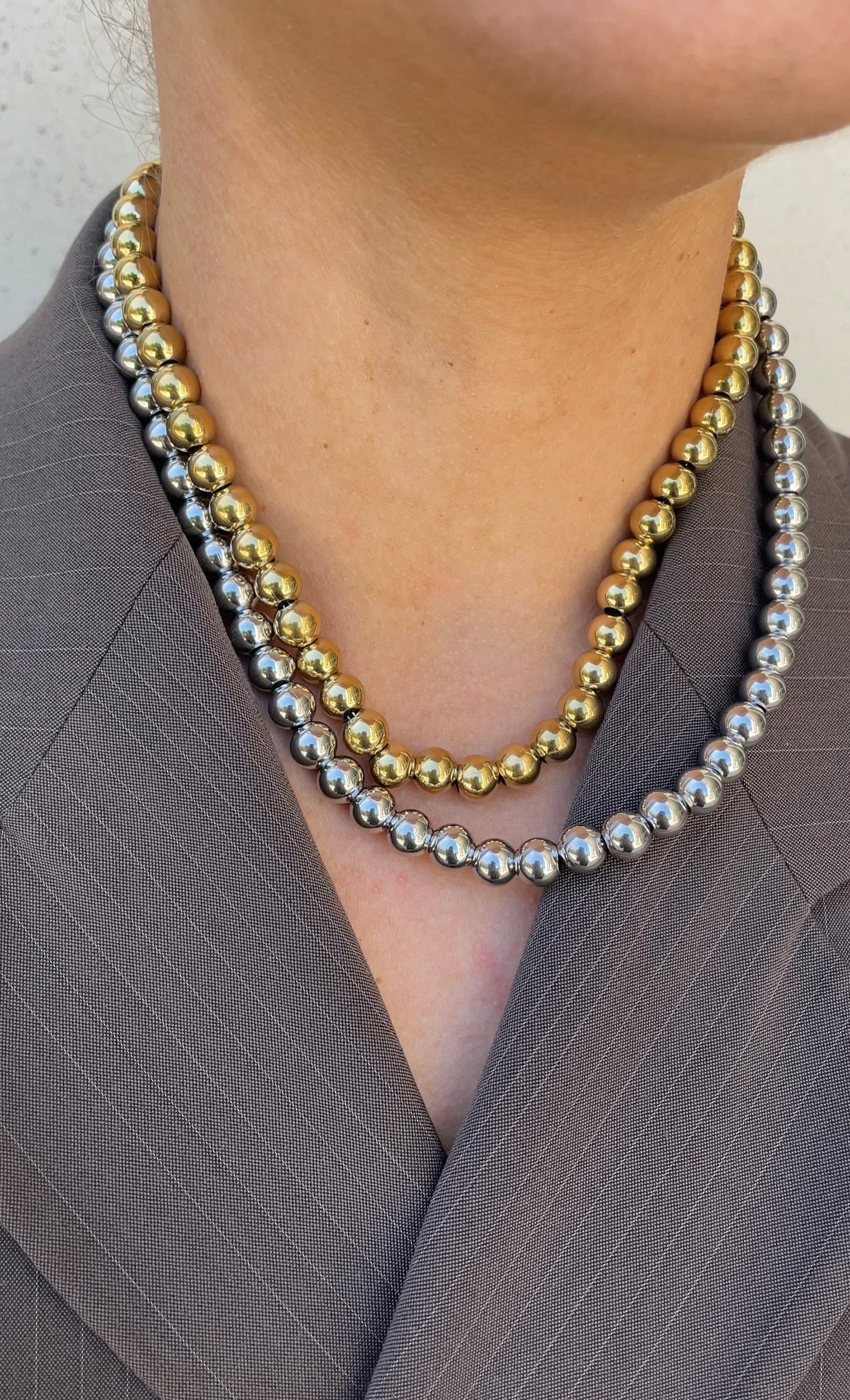 Collier Metal Pearl