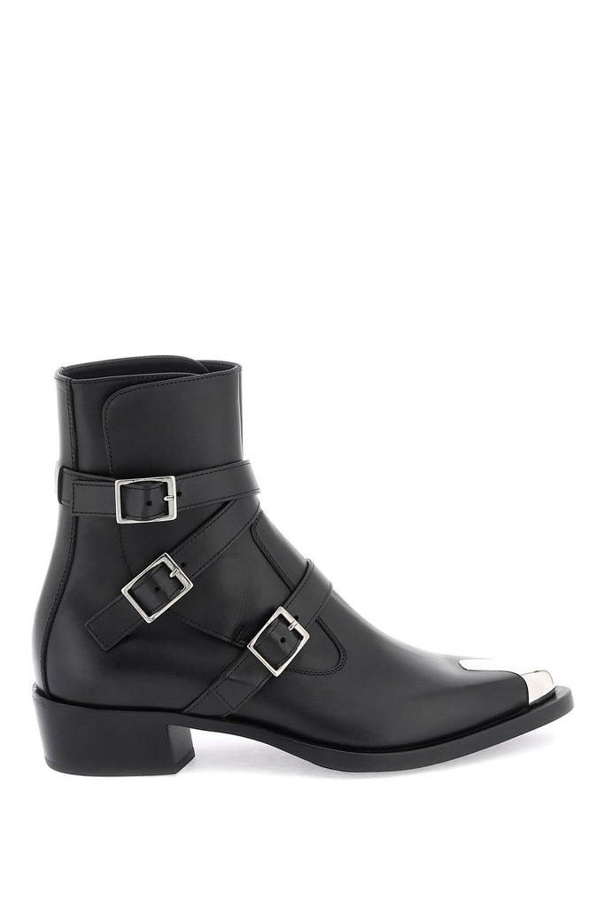 Alexander Mcqueen - Bottes Alexander Mcqueen 'Punk' Boots With Three Buckles