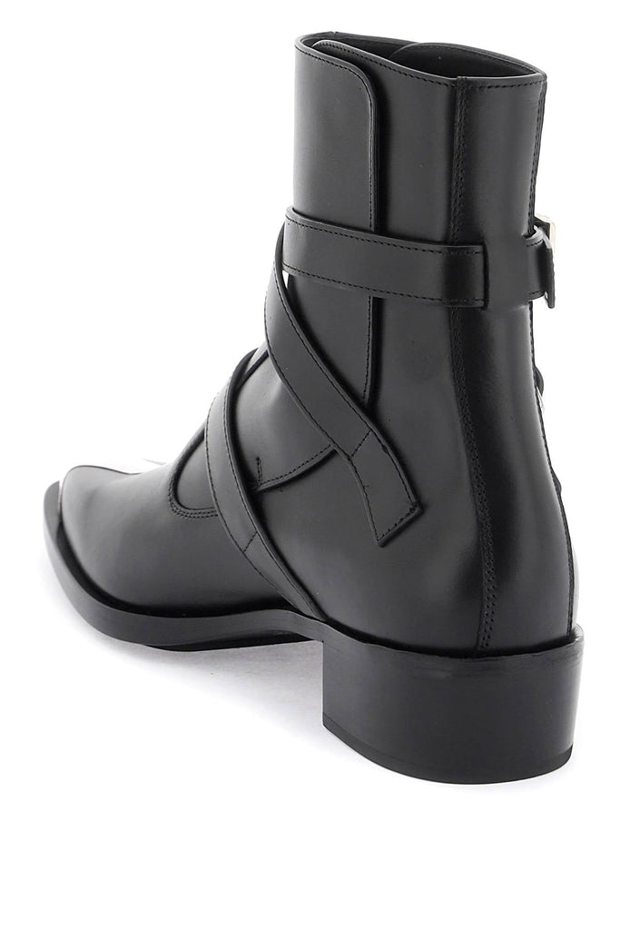 Alexander Mcqueen - Bottes Alexander Mcqueen 'Punk' Boots With Three Buckles