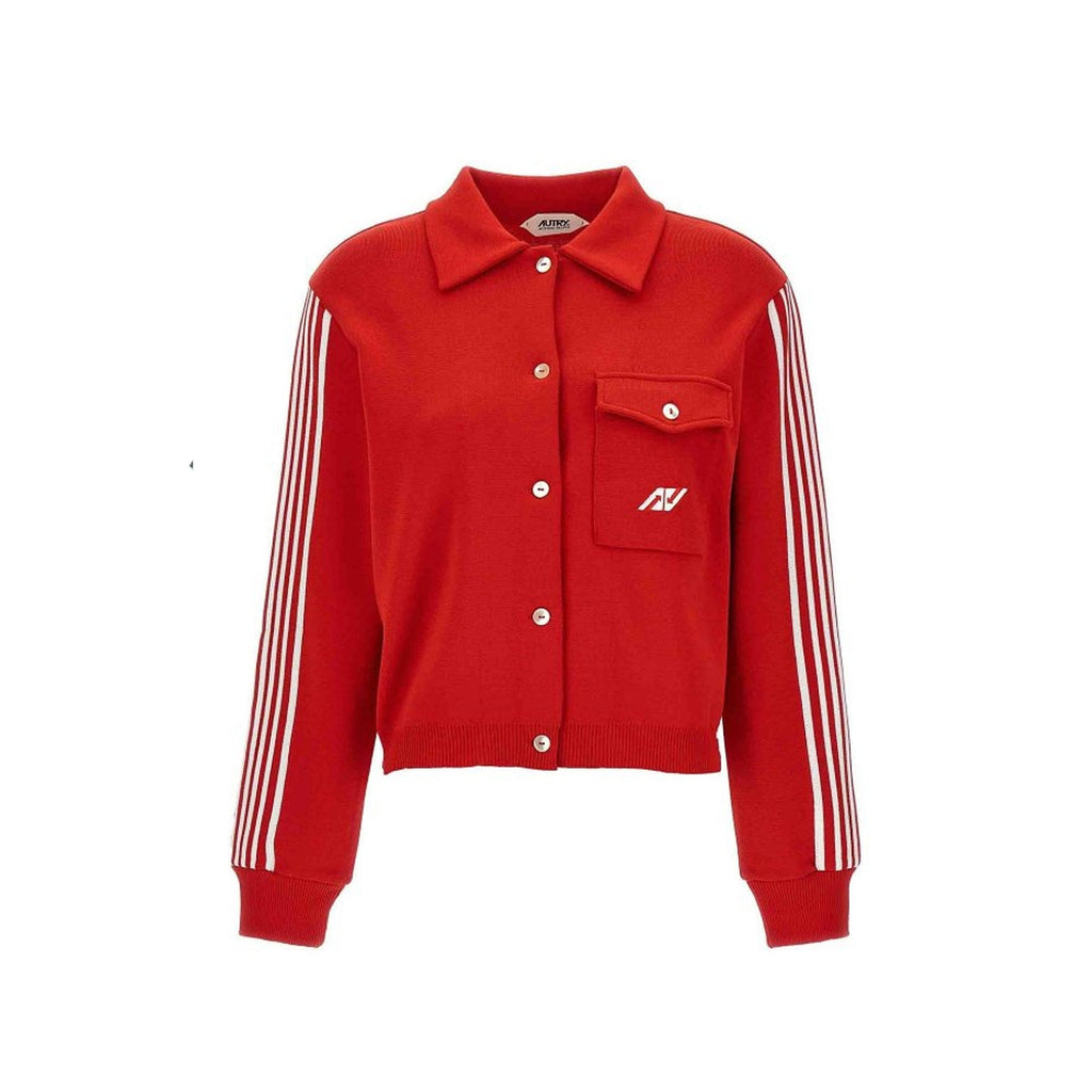 Cardigan Side Band - Red - Femme