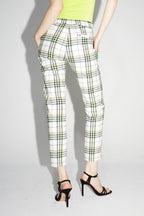 Le Pantalon Silvana Tartan Néon