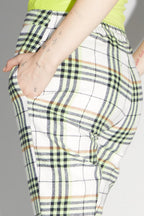 Le Pantalon Silvana Tartan Néon
