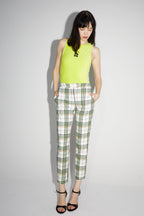 Le Pantalon Silvana Tartan Néon