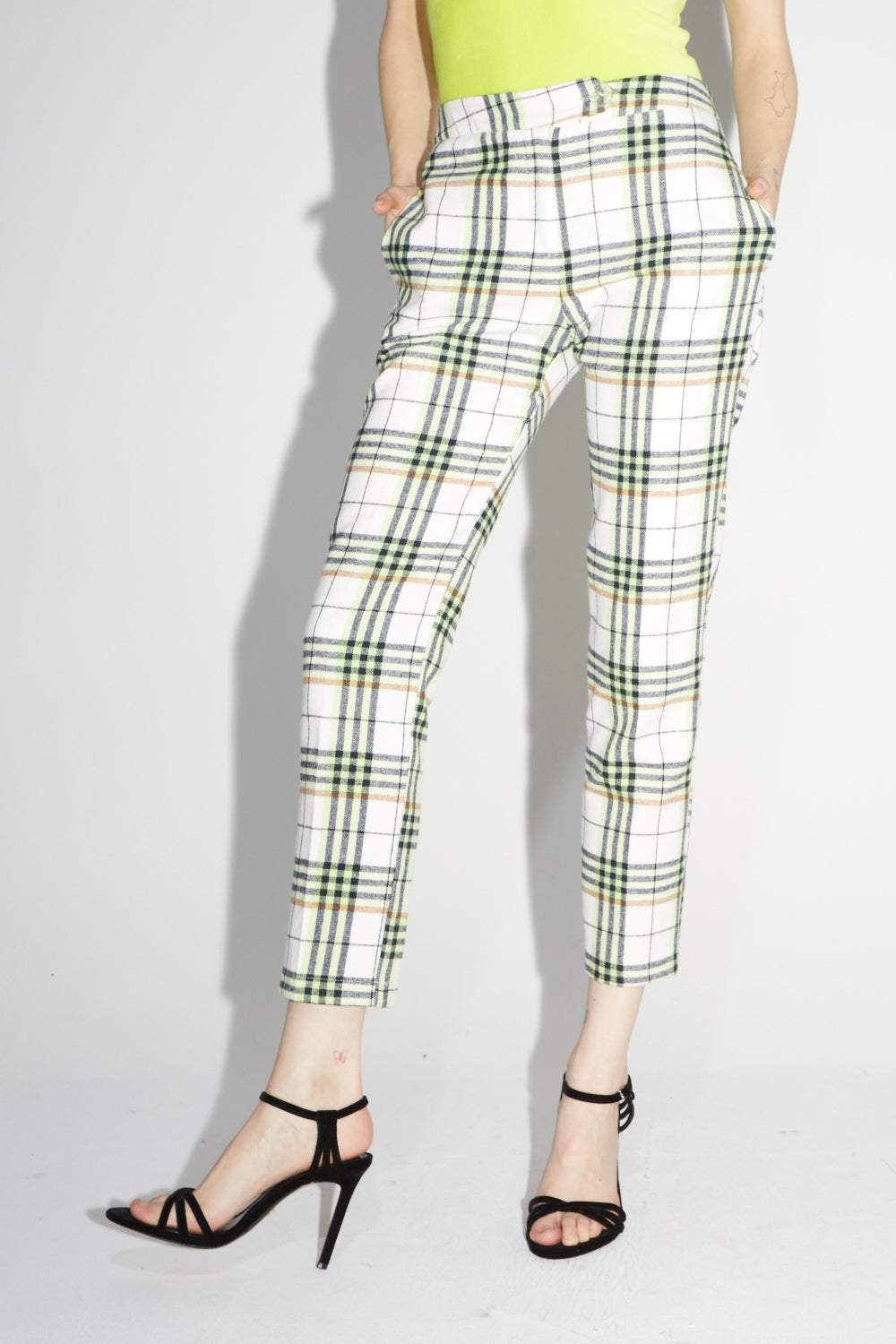 Le Pantalon Silvana Tartan Néon