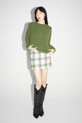 La Mini Jupe Aria Tartan Néon