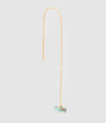 Mon Precieux Gem - Boucle D'Oreille Chaîne Courte Puka Turquoise (Vendue À L'Unité) - Femme