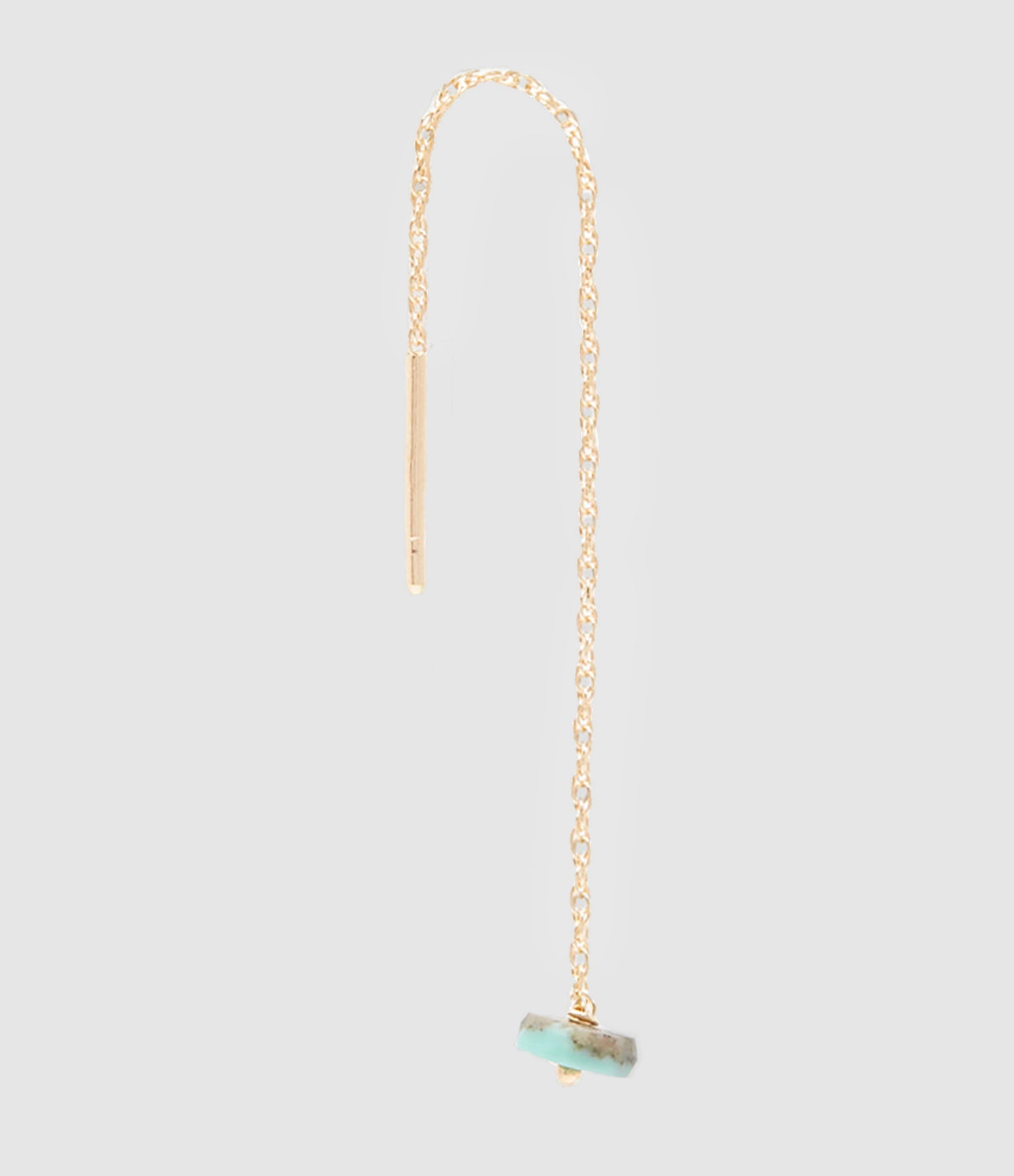 Mon Precieux Gem - Boucle D'Oreille Chaîne Courte Puka Turquoise (Vendue À L'Unité) - Femme