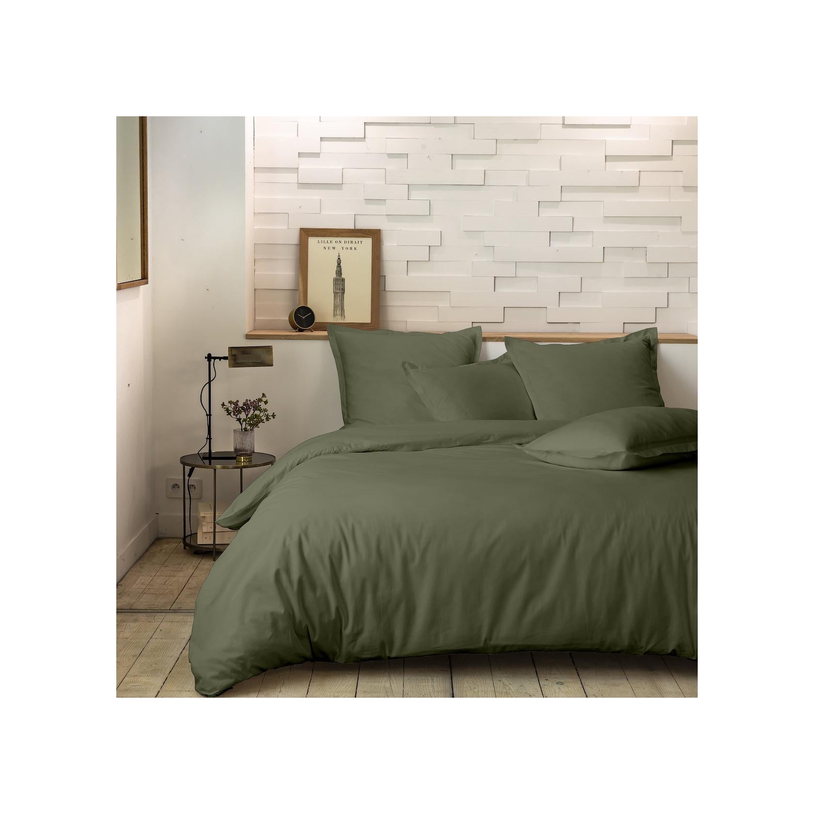 Drap Housse Mura - 100% Percale De Coton 80Fils - Kaki