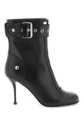 Alexander Mcqueen - Bottes Alexander Mcqueen Leather Ankle Boots With Buckle