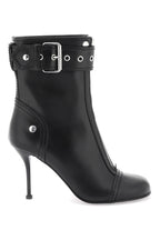 Alexander Mcqueen - Bottes Alexander Mcqueen Leather Ankle Boots With Buckle
