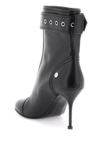 Alexander Mcqueen - Bottes Alexander Mcqueen Leather Ankle Boots With Buckle