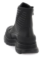 Alexander Mcqueen - Bottes Alexander Mcqueen Rubberized Fabric Tread Slick Ankle Boots