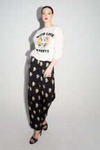 Le Sweatshirt Eddie Lucky Cat Blanc