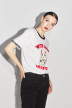 Le Tshirt Fred Lucky Cat Blanc