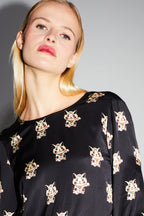 La Blouse Daisy Cache Coeur Réversible Lucky Cat