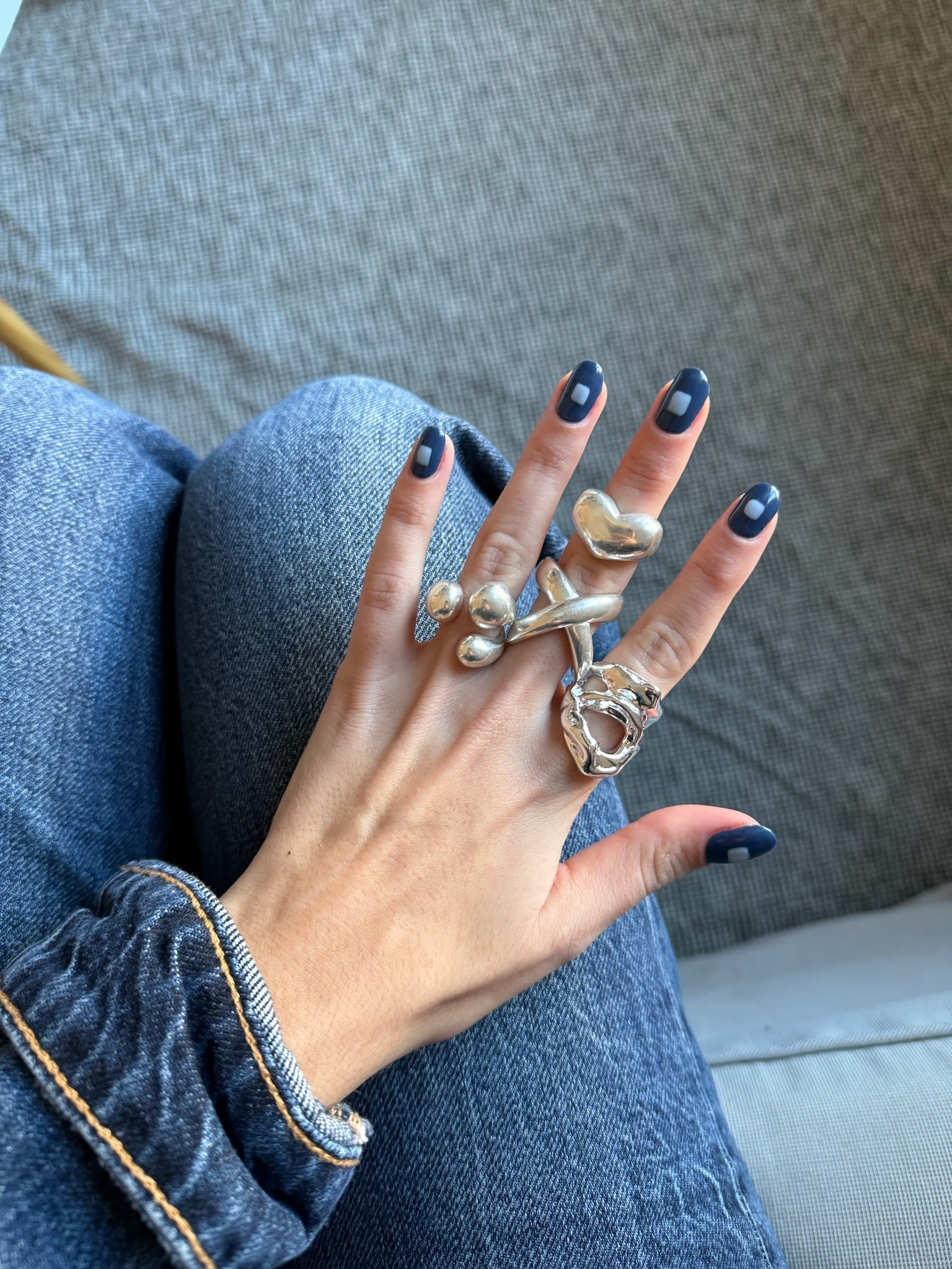Bague Three Plata