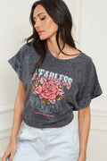 Tee Shirt Roses - Gris