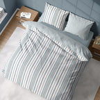 Parure Housse De Couette 100%Coton Lyocell 57Fils/Cm2 Calanque - Imprimé