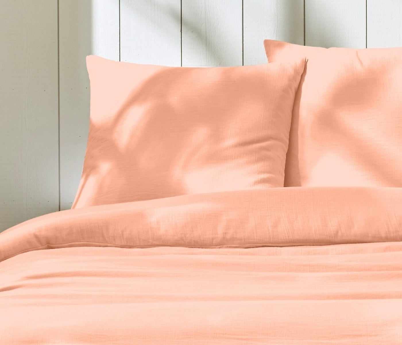 Parure De Lit (Hc + To) - 100% Gaze De Coton - Rose