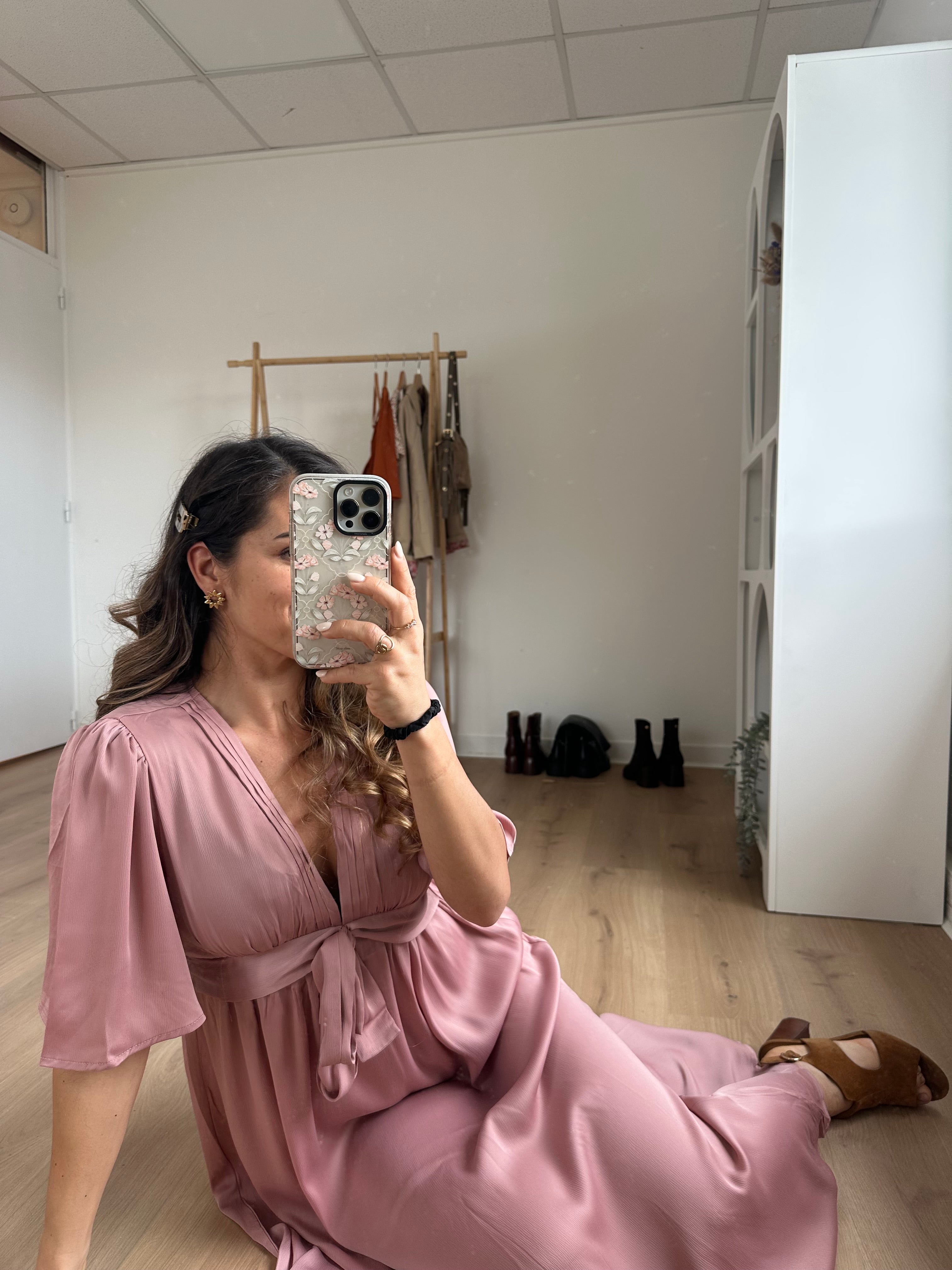Robe Longue Suzy Vieux Rose