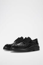 The Kooples - Derbys En Cuir Noir - Femme