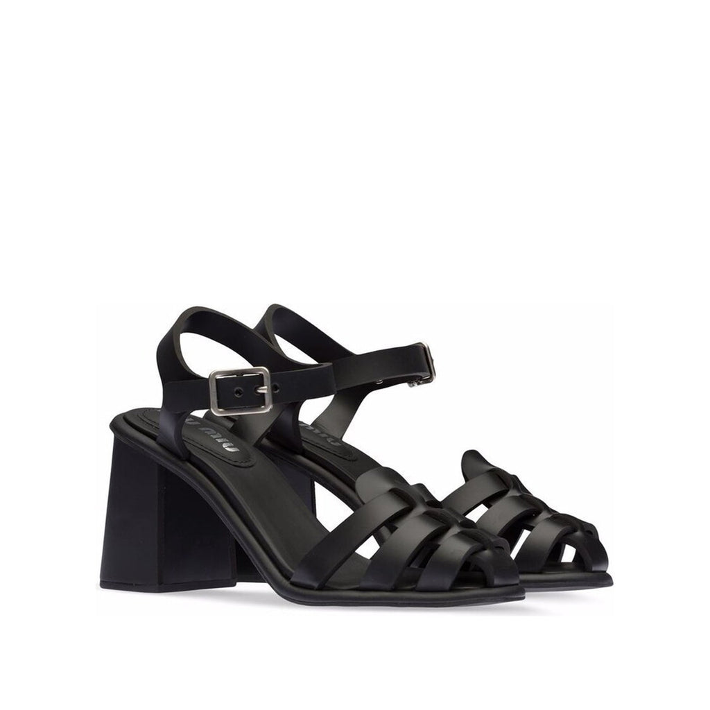 Miu Miu Caged-Toe Sandals - Black - Femme