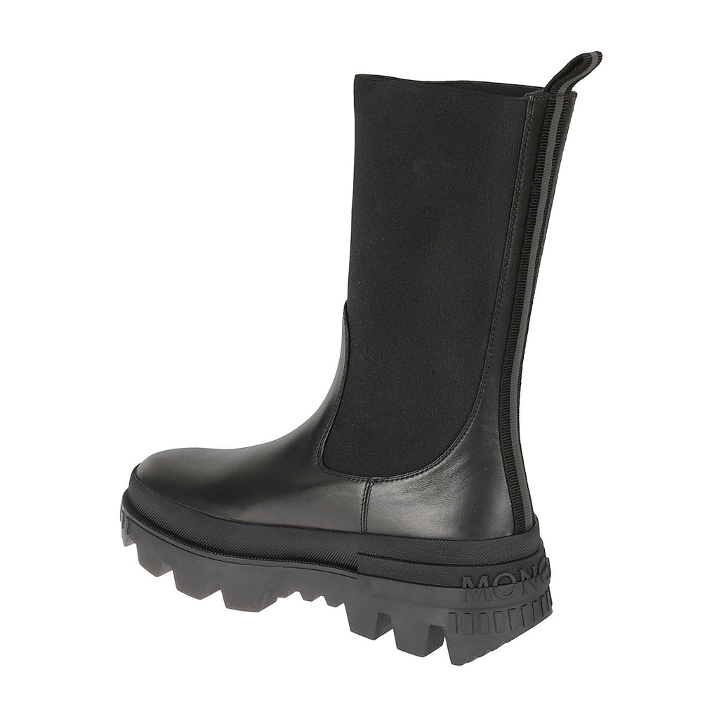 Bottes Moncler Leather - Black - Femme