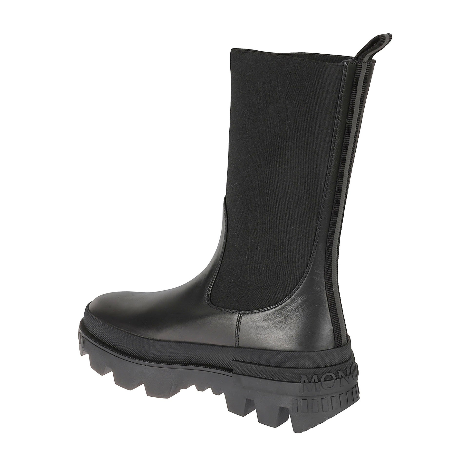 Bottes Moncler Leather - Black - Femme