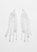Boucles D'Oreilles Pendantes P Siv - Blanches