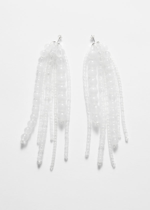 Boucles D'Oreilles Pendantes P Siv - Blanches