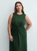Robe Midi Détail Drapé