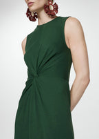 Robe Midi Détail Drapé