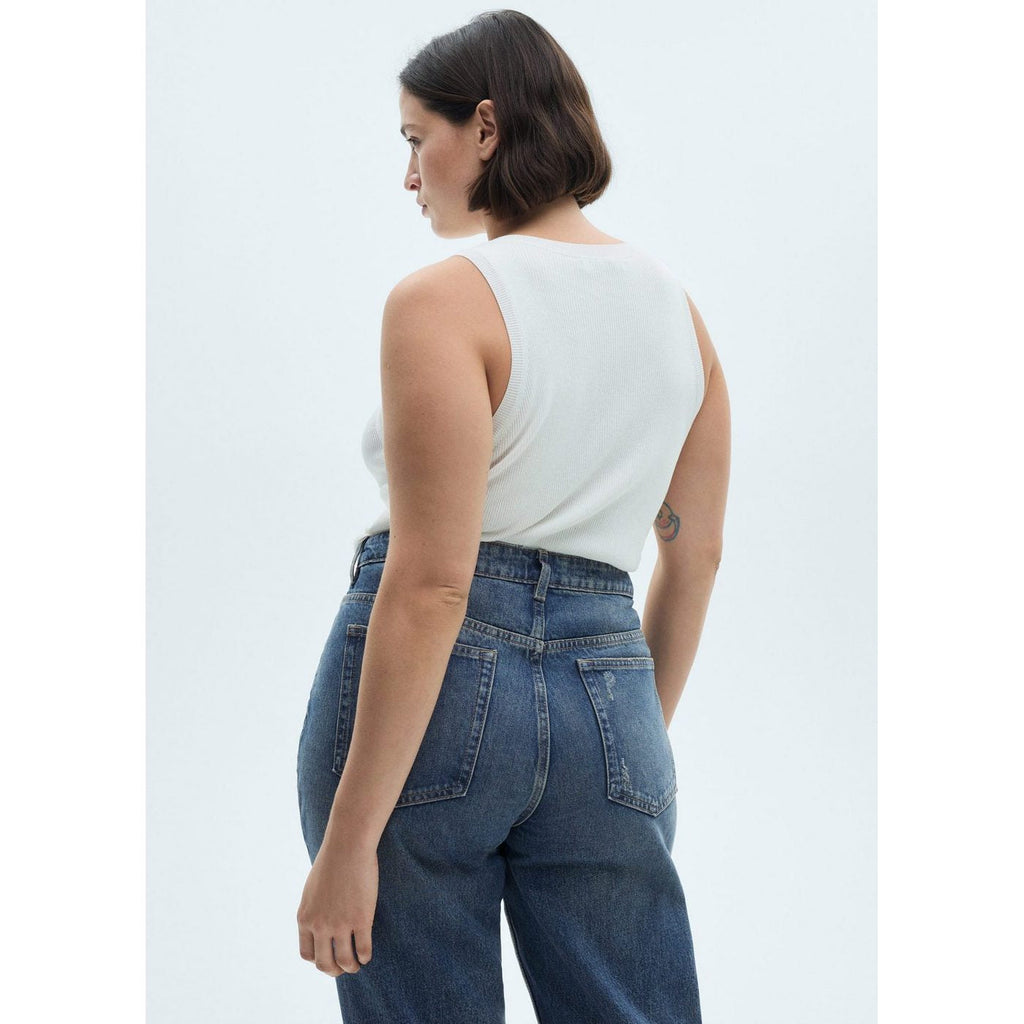 Jean Blanca Droit Crop