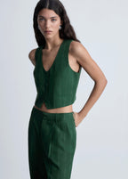 Gilet De Costume À Fines Rayures