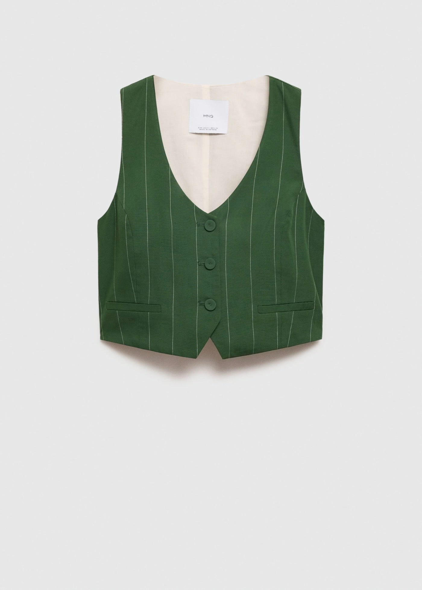 Gilet De Costume À Fines Rayures