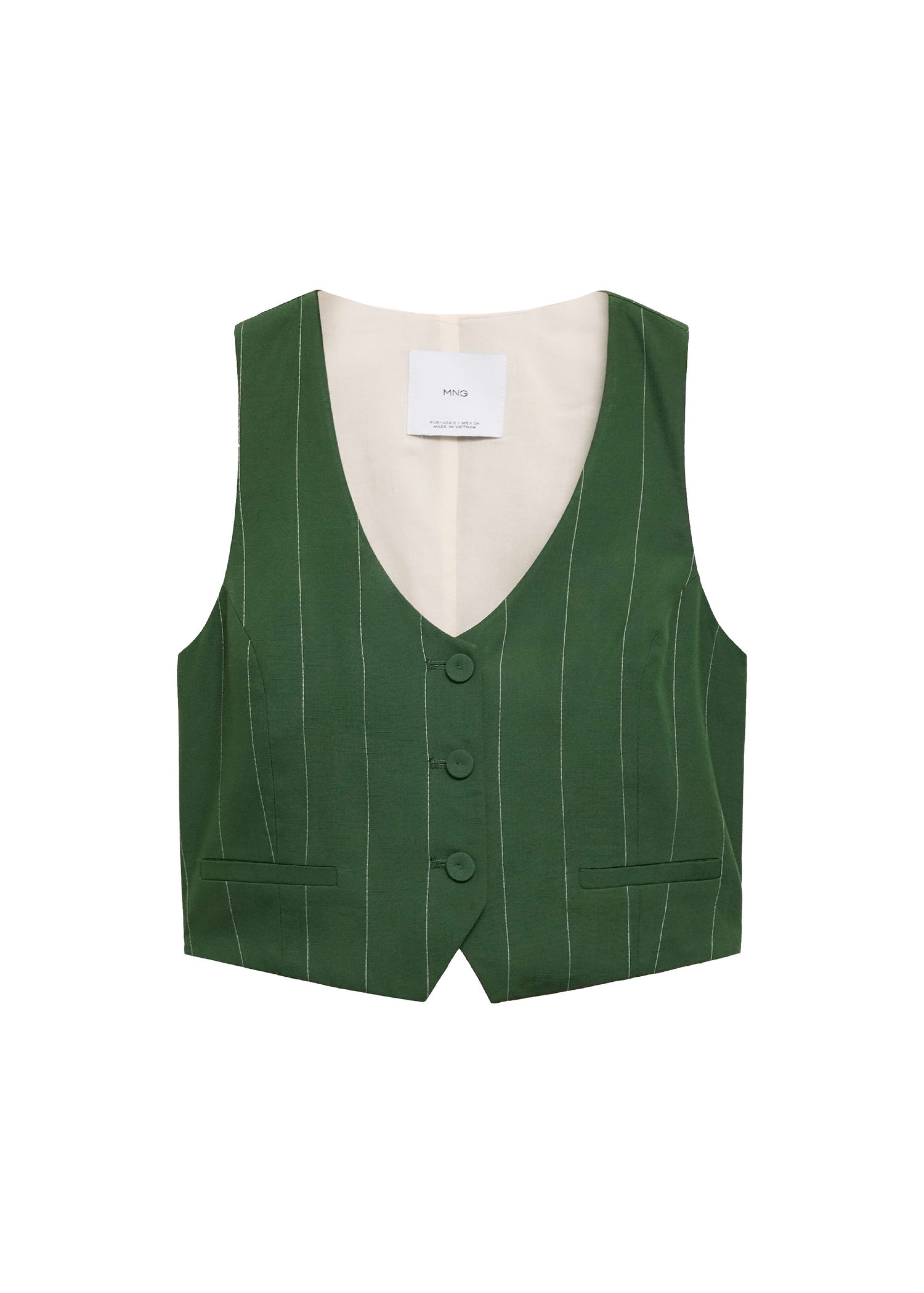 Gilet De Costume À Fines Rayures
