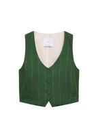 Gilet De Costume À Fines Rayures