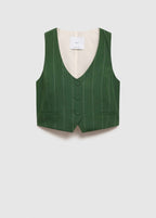 Gilet De Costume À Fines Rayures