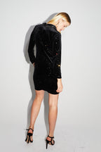 La Robe Courte Luna Velours Cosmic
