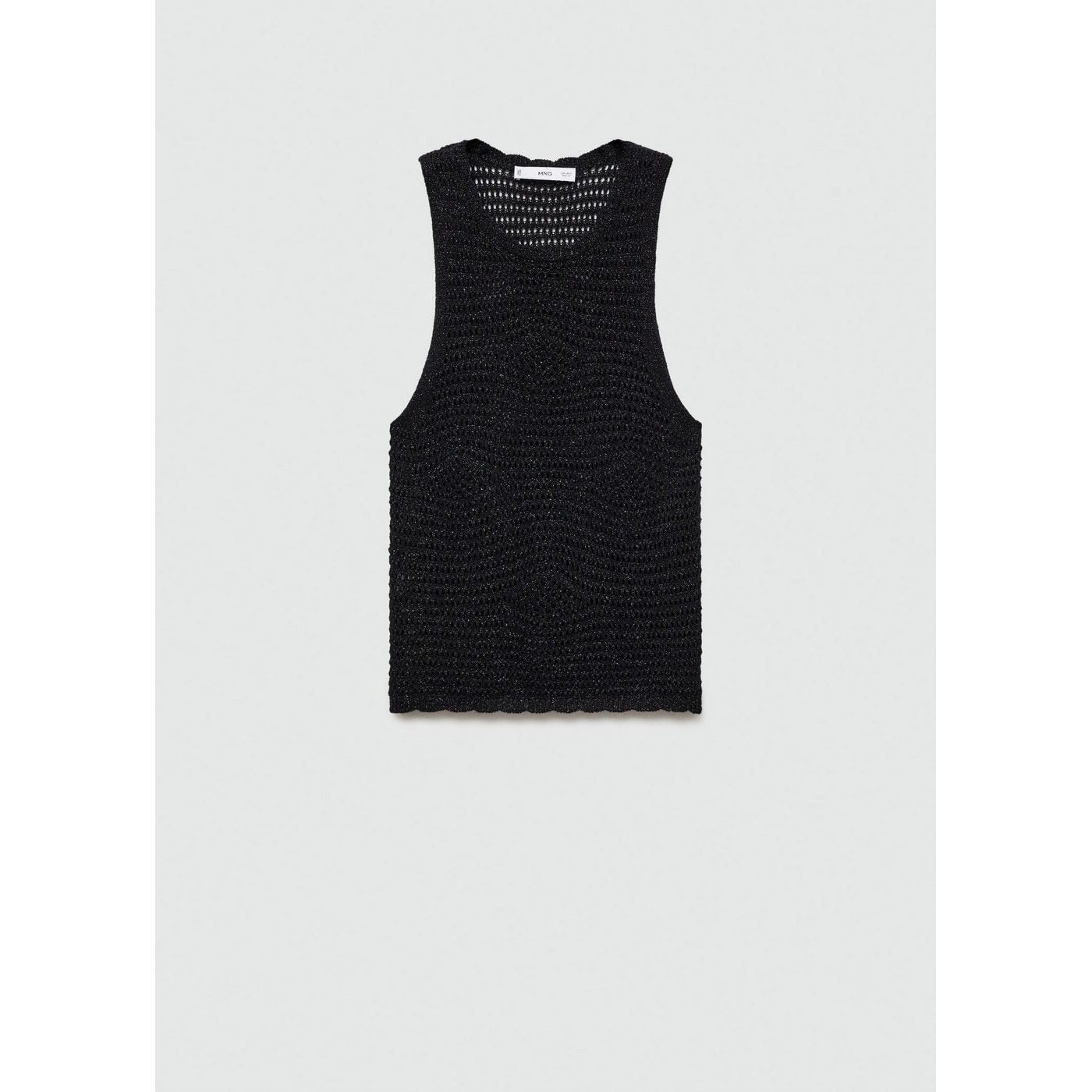 Top Lurex Maille Ajourée