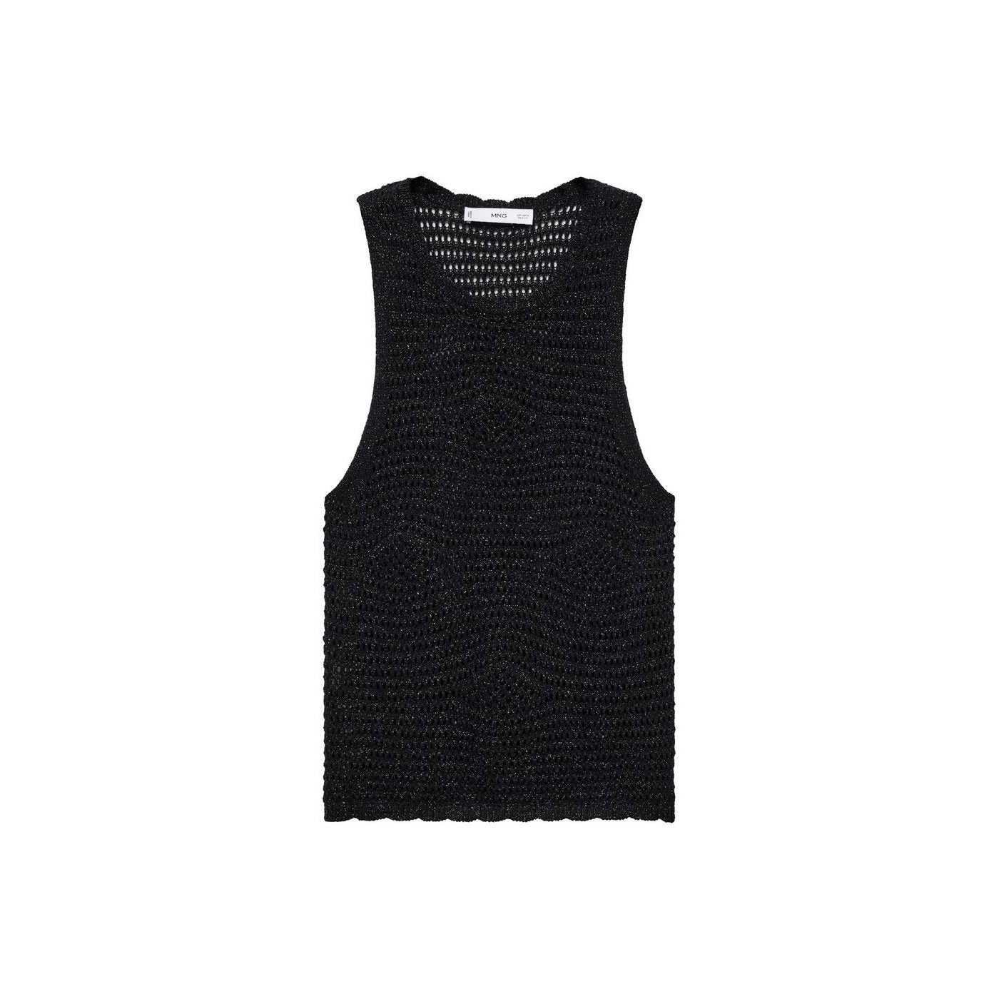 Top Lurex Maille Ajourée