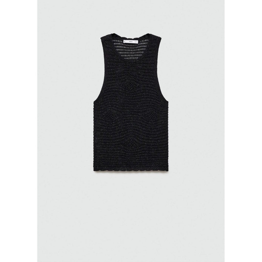 Top Lurex Maille Ajourée