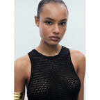 Top Lurex Maille Ajourée