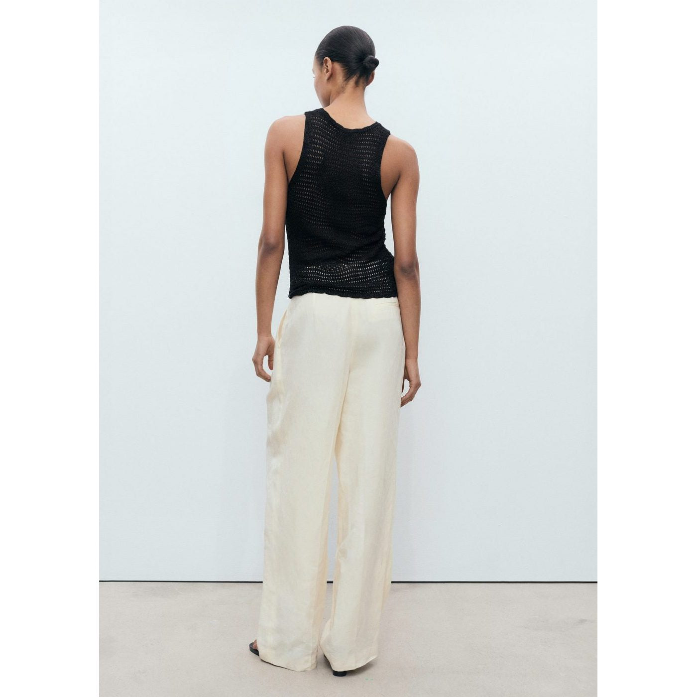 Top Lurex Maille Ajourée